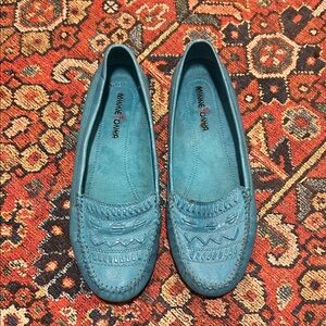 Minnetonka Blue Moccasins for Women